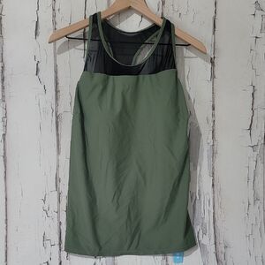 Yonique Olive and Black Swim Tank  Size XL